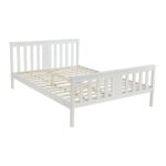 Outlet - Lisa Wooden King Size Bed Frame - White - Image 5
