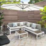 Outlet - Maia Garden Corner Sofa - White - Left Hand Assembly