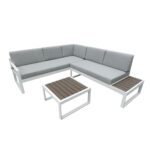 Outlet - Maia Garden Corner Sofa - White - Left Hand Assembly - Image 4
