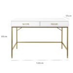 Outlet - Marie White Dressing Table with Drawers - Image 11