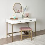 Outlet - Marie White Dressing Table with Drawers - Image 2