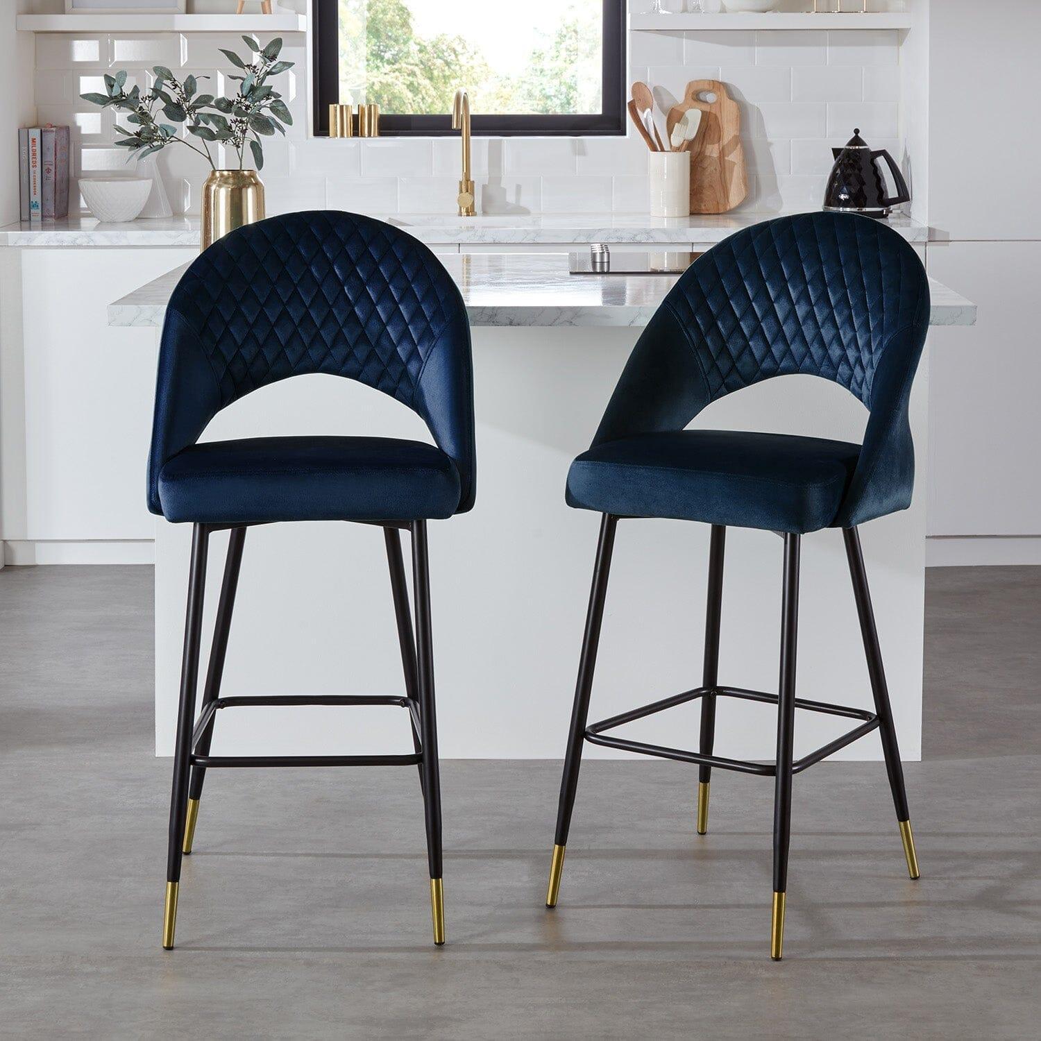 outlet-marilyn-bar-stool-set-of-2-blue-velvet-laura-james-1 Outlet - Marilyn bar stool - set of 2 - blue velvet