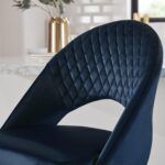 Outlet - Marilyn bar stool - set of 2 - blue velvet - Image 3