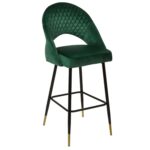 Outlet - Marilyn Bar Stool - Set Of 2 - Green Velvet - Image 5