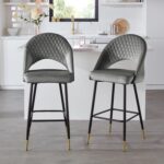Outlet - Marilyn dining chairs - set of 2 - grey velvet - Image 2