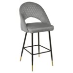 Outlet - Marilyn dining chairs - set of 2 - grey velvet - Image 5
