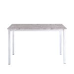 Outlet - Milo Concrete Effect Dining Table - 4 Seater - With Chrome Legs