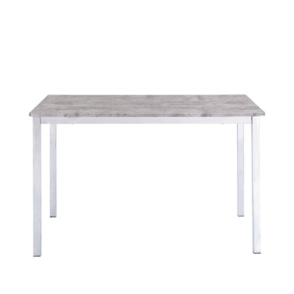 Outlet - Milo Concrete Effect Dining Table - 4 Seater - With Chrome Legs