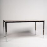 Outlet - Milo concrete effect dining table - 6 seater - with chrome legs