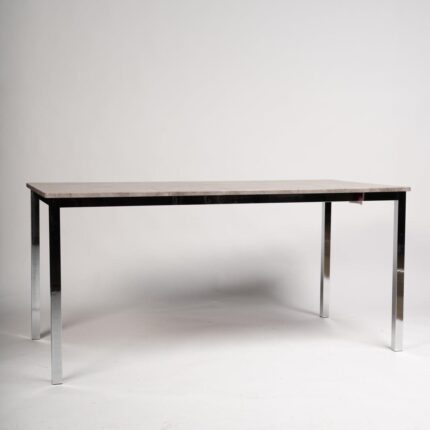 Outlet - Milo concrete effect dining table - 6 seater - with chrome legs