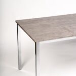 Outlet - Milo concrete effect dining table - 6 seater - with chrome legs - Image 2