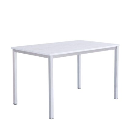 Outlet - Milo Marble Effect Dining Table - 4 Seater -  With Chrome Legs