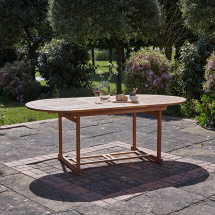Outlet - Oakley Oval Extending Foldable Table 150-200cm