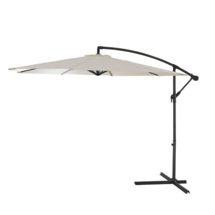 Outlet - Round Lean Over Parasol Cream