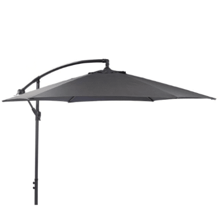 Outlet - Round Lean Over Parasol Grey