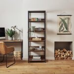 Outlet - Sheffield industrial bookcase - wood effect & metal frame