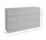 Stevie 7 Drawer Chest of Drawers  - Grey - Image 7