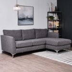 Outlet - Taylor L-Shaped Chaise Sofa - Charcoal Grey - Image 4