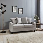 Outlet – Tracy 2 seater sofa - grey velvet - Image 2