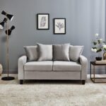 Outlet – Tracy 2 seater sofa - grey velvet - Image 4