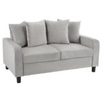 Outlet – Tracy 2 seater sofa - grey velvet - Image 6