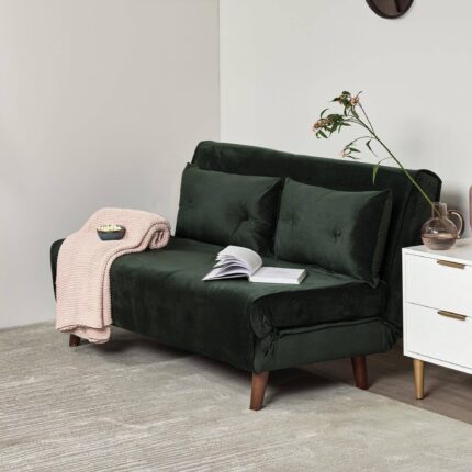 Outlet - Una Double Sofa Bed - Emerald Green - Sprung Construction