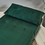 Outlet - Una Single Sofa Bed - Green - Velvet - Image 7