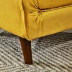 Outlet - Una Single Sofa Bed - Mustard Yellow - Image 10