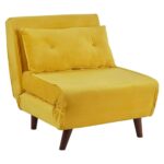 Outlet - Una Single Sofa Bed - Mustard Yellow - Image 11