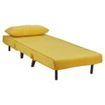 Outlet - Una Single Sofa Bed - Mustard Yellow - Image 12