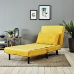 Outlet - Una Single Sofa Bed - Mustard Yellow - Image 2