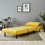 Outlet - Una Single Sofa Bed - Mustard Yellow - Image 3