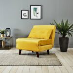 Outlet - Una Single Sofa Bed - Mustard Yellow - Image 5