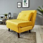 Outlet - Una Single Sofa Bed - Mustard Yellow - Image 6