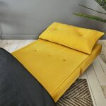 Outlet - Una Single Sofa Bed - Mustard Yellow - Image 8