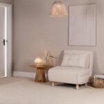 Outlet - Una Single Teddy Sprung Sofa Bed - Warm White - Image 2