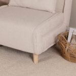 Outlet - Una Single Teddy Sprung Sofa Bed - Warm White - Image 5