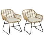 Outlet - Wick Rattan Garden Sofa Set - Natural - Image 7