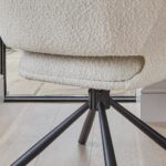Parker Boucle Office Swivel Chair -  Black Metal Legs - Image 2
