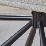Parker Boucle Office Swivel Chair -  Black Metal Legs - Image 3