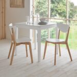 Paul White Extendable Dining Table Set - 2 Seater - Paul White Dining Chairs - Beech Legs - Image 2