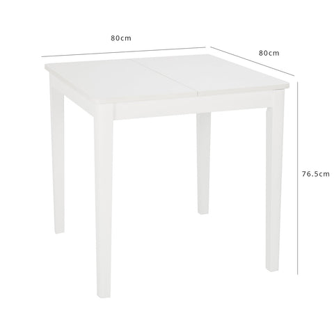 Paul White Extendable Dining Table Set - 2 Seater - Paul White Dining Chairs - Beech Legs 1 Paul extendable table with 2 chairs - small - white - Laura James