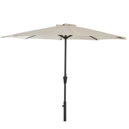 Cream LED Parasol - 2.7m Round with Raincover