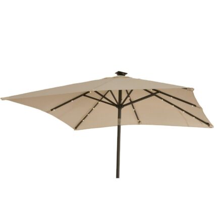 Cream LED Premium Parasol  Square 2m x 2m