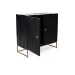 Outlet - Rayna 2 Door Small Sideboard - Jet Black - Image 15