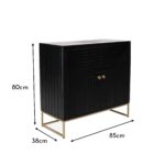 Rayna 2 Door Small Sideboard - Jet Black - Image 16