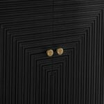 Outlet - Rayna 2 Door Small Sideboard - Jet Black - Image 6