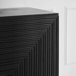 Outlet - Rayna 2 Door 3 Drawer Large Sideboard - Jet Black - Image 5