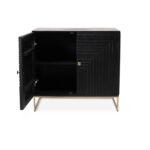 Outlet - Rayna 2 Door Small Sideboard - Jet Black - Image 9