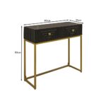 Outlet - Rayna Black Mango Wood 2 Drawer Console Table - Image 14